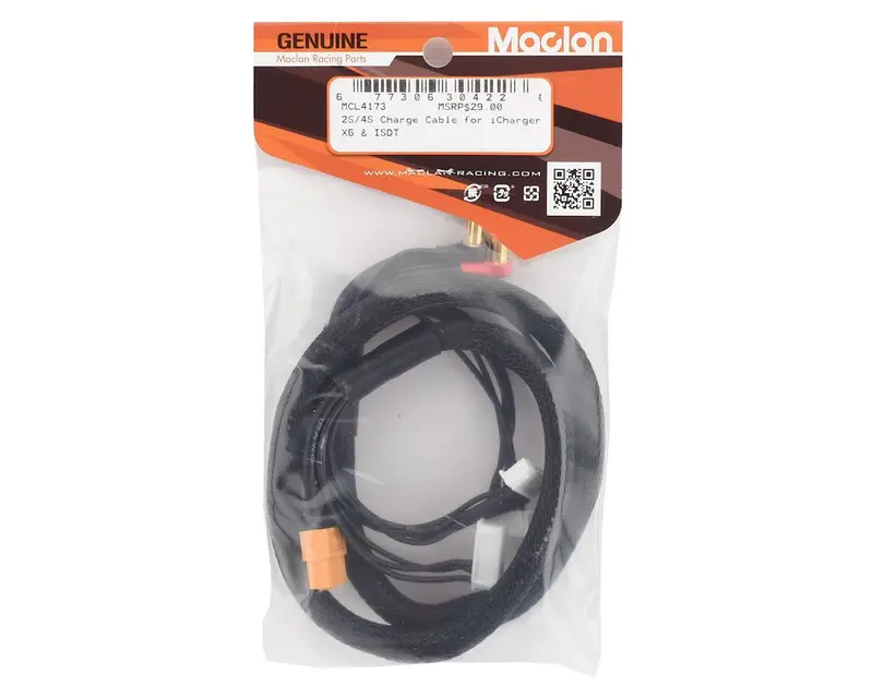 Maclan Max Current 2S/4S Charge Cable Lead W/4Mm & 5Mm Bullet Connector (Junsi X6 Icharger), Mcl4173 1