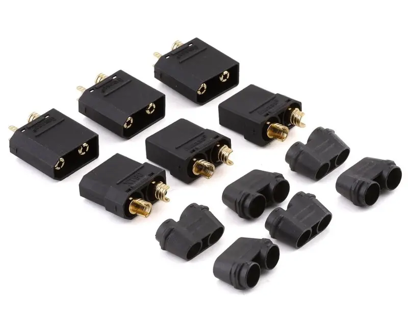 Maclan Xt90 Connectors (3 Female/3 Male) (Black), Mcl-4269 1