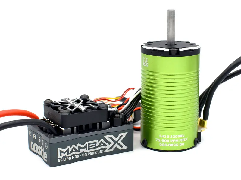 Mamba X Sct,Â  Sensored, 25.2V Wp Esc W/1412-3200Kv 5Mm Comb 1