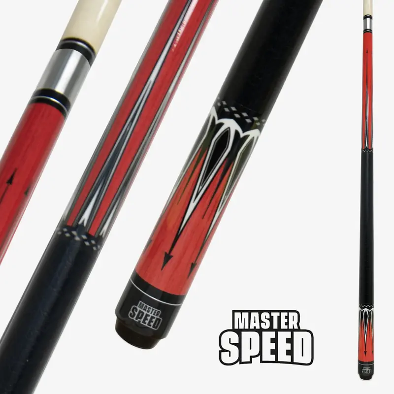 Master Speed Pool Cue Ol23-3 Red 58'' 13Mm 1