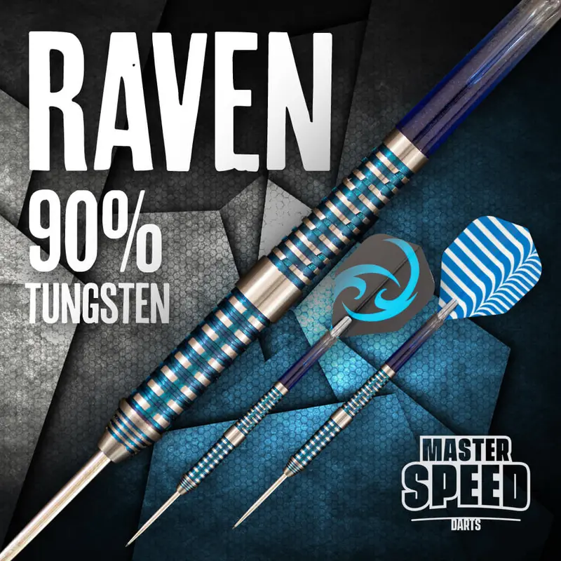 Master Speed Raven 90% Tungsten Steel Tip Darts 1