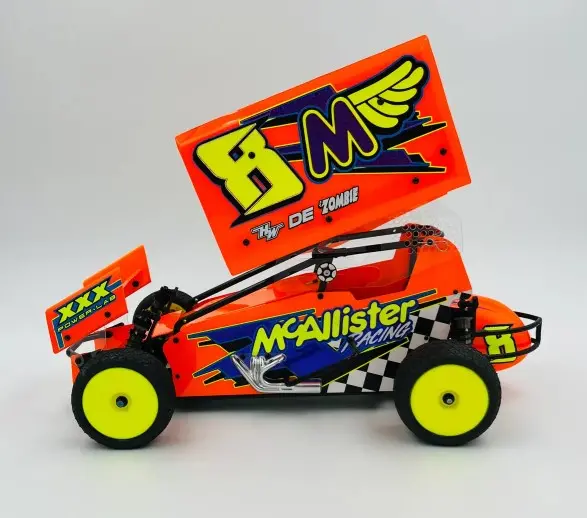 Mcallister Racing Port Royal Sprint Body (Complete With Wings) 7 In X 7 In, Fits Cw Cage, Mca-750 1