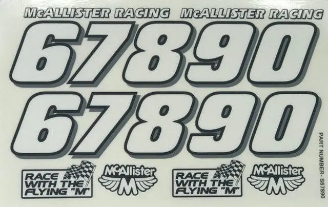 Mcallister Racing Small Numbers 6-0, Mca-S6-0 1