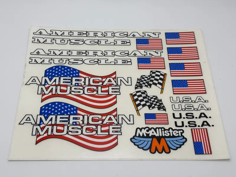Mcallister Racing Usa American Muscle Decal Sheet, Mca-D519 1