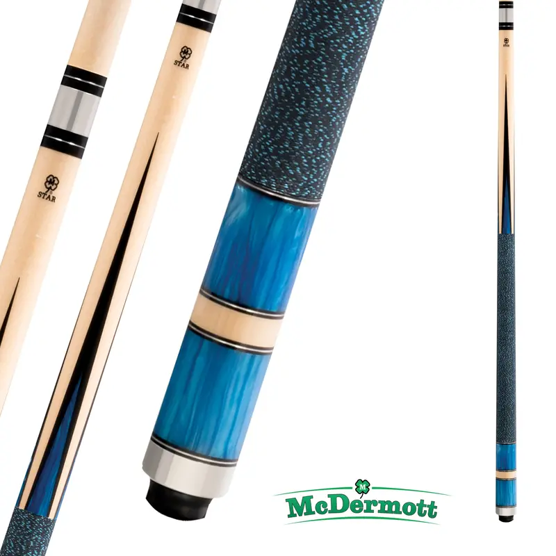 Mcdermott Pool Cue Star Series S22 Beige And Blue 13Mm 19Oz 1