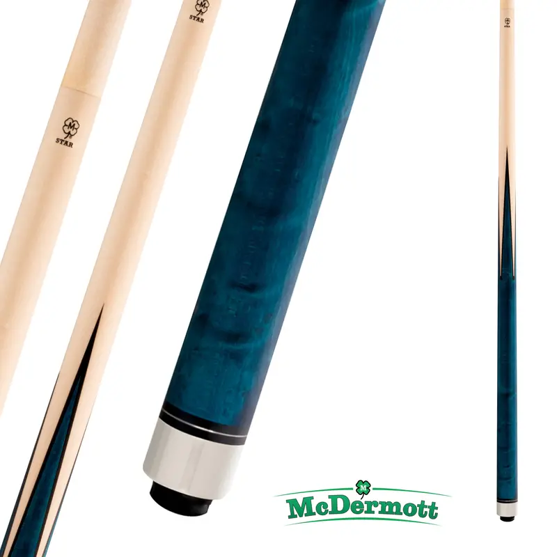Mcdermott Star Pool Cue Blue And Beige S67 Hustler Cue 19Oz 13Mm 1
