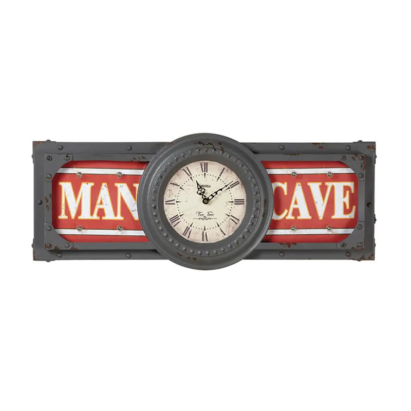Metal Sign-Man Cave Clock 1
