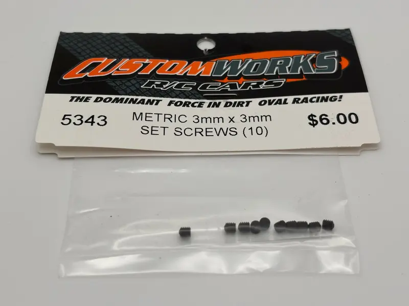 Metric 3Mm X 3Mm Set Screws (10), Cw-5343 1