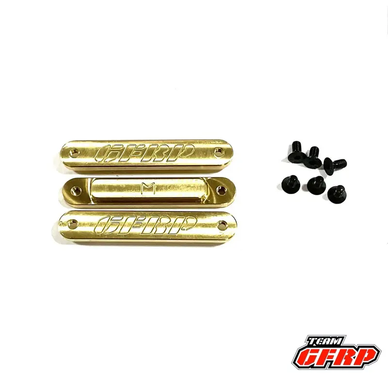 Metric Chassis Insert Dirt Oval Brass Bumper Inserts (3), Gfr-1554 1