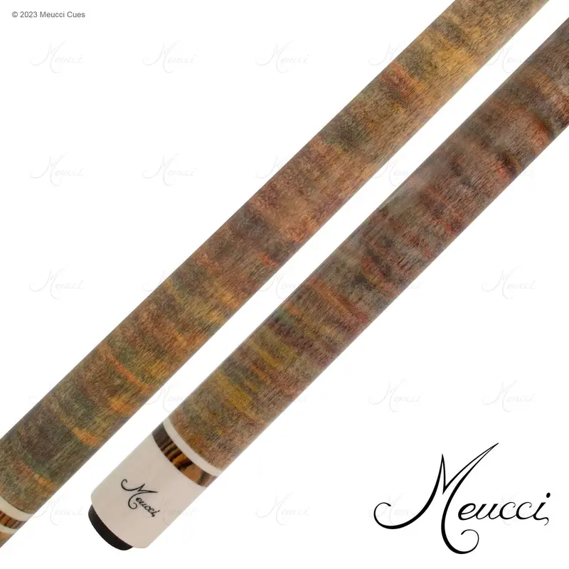 Meucci Pool Cue All Natural Wood 1 Rainbow 12.5Mm 19Oz 1