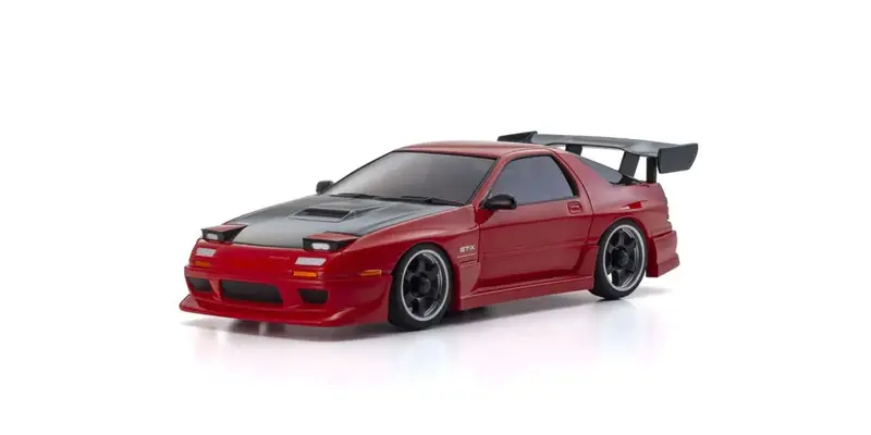 Mini-Z Awd Mazda Savanna Rx-7 Fc3s With Aero Kit And Cfrp Hood Red 32646R 1