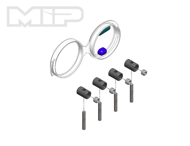 Mip Center Drive Kit, X-Duty, Hubs, Vaterra K5, 18100 1