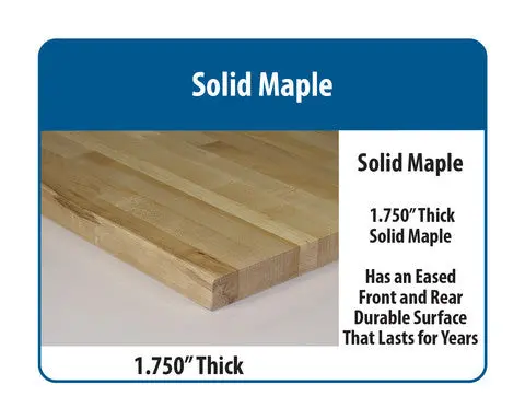 Model Hd Industrial Workbench With 1.75" Solid Maple ( Butcher Block ) Surface 1