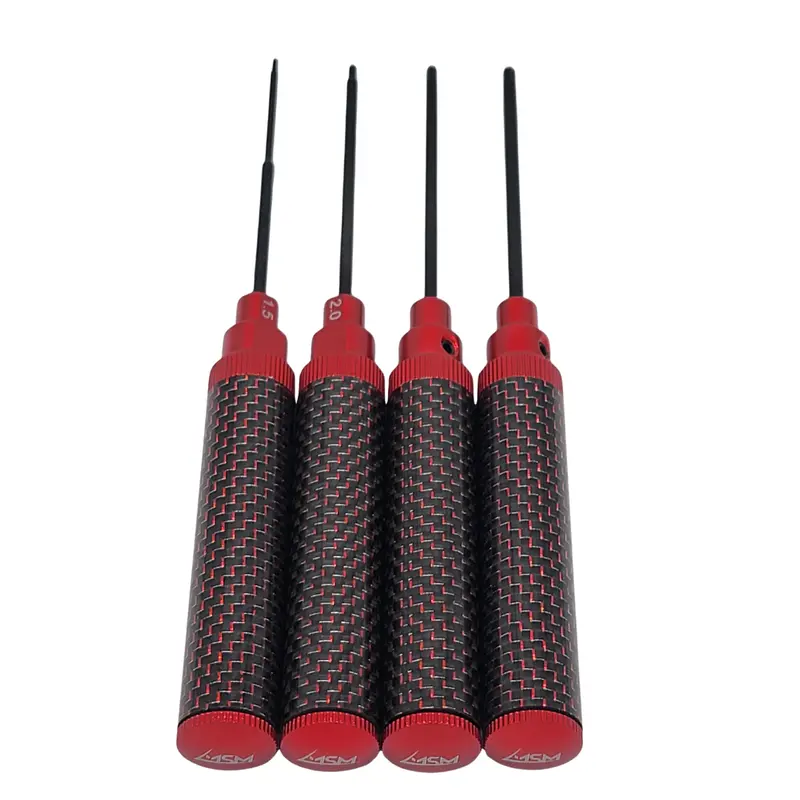 Msm Red Carbon Fiber Hex Driver Set 1