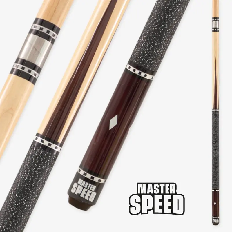 New Master Speed 4 Points Pool Cue With Inlays - Brown 1