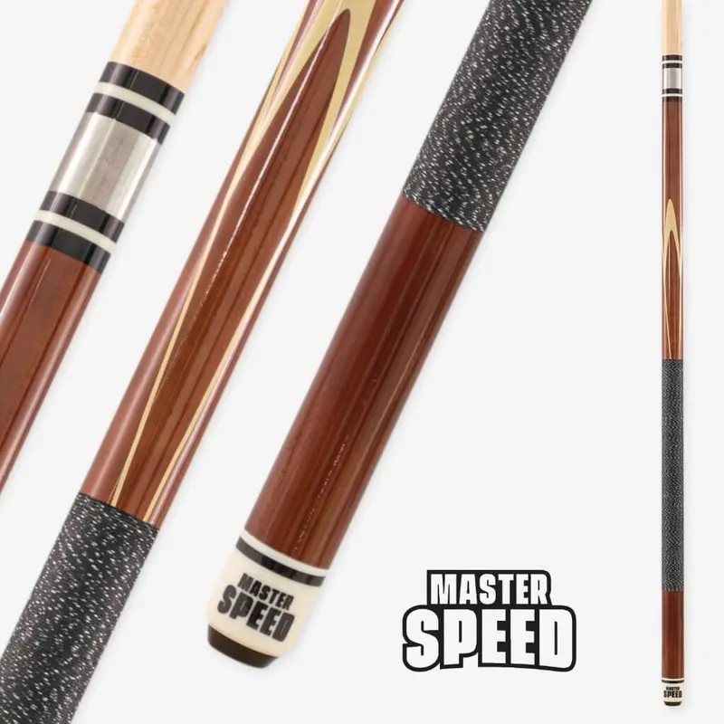 New Master Speed Pool Cue With Inlays - Brown/Natural 1