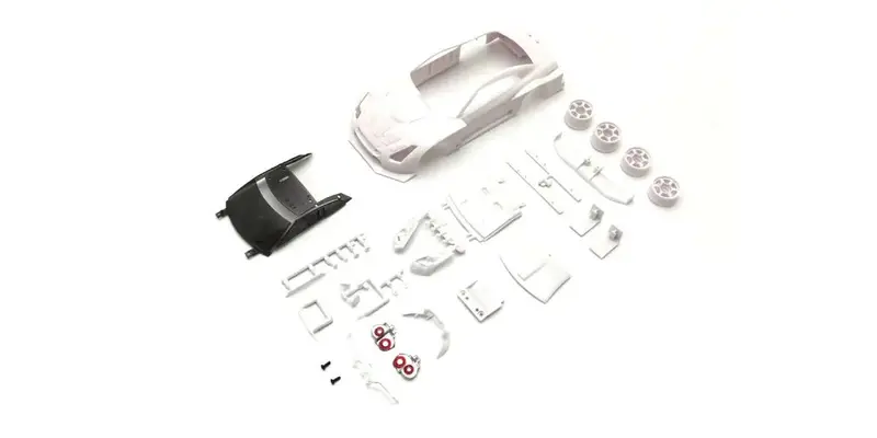 Nissan Gt-R Gt500 2008 White Body Set W/Wheels Mzn219 1