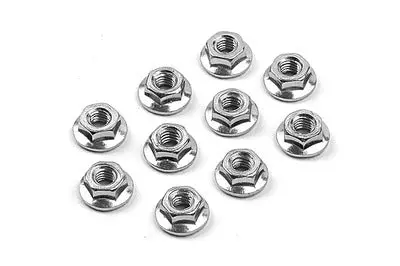 Nut M4 With Serrated Flange  (10) 1