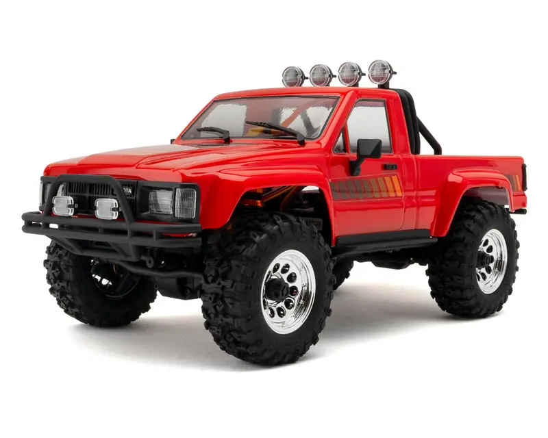 Pi Venture18 Flux 1985 Toyota Hilux Sr5 1/18 Rtr 4Wd Brushless Rock Crawler (Red) W/2.4Ghz Radio, Battery & Charger 1