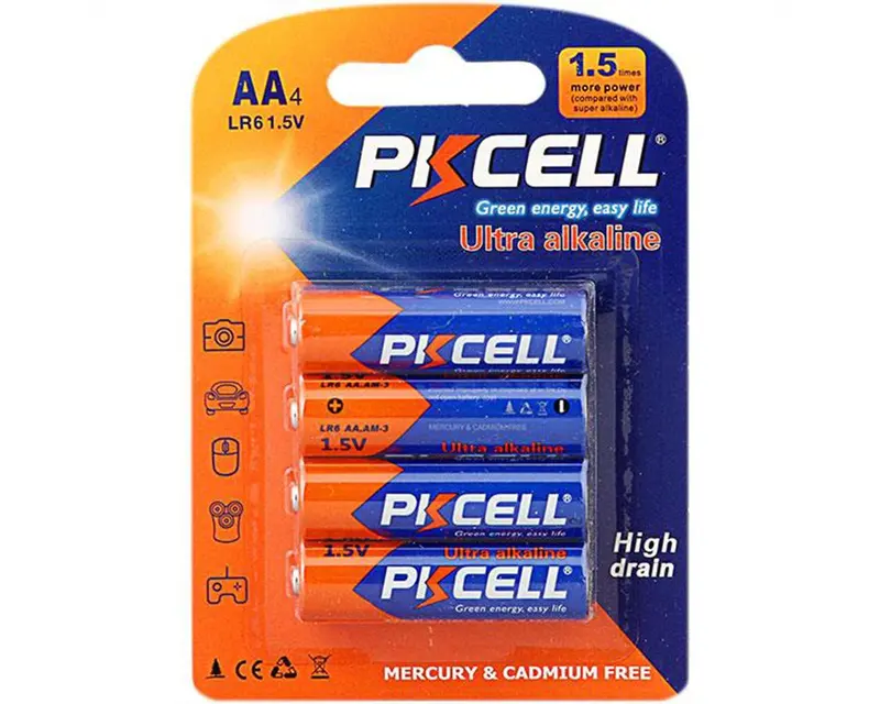 Pkcell Ultra Alkaline Aa Batteries 4 Pack (Mercury & Cadmium Free), Pke511225 1