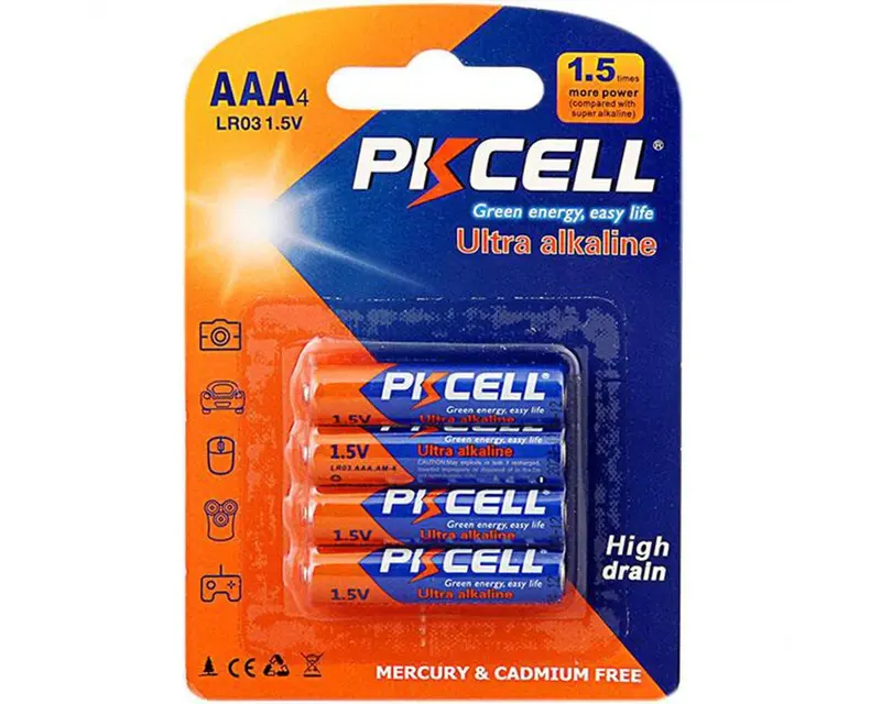 Pkcell Ultra Alkaline Aaa Batteries 4 Pack 1