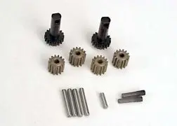 Planet Gears (4)/ Planet Shafts (4)/ Sun Gears (2)/Sun Gear Alignment Shaft (1) All Hardened Steel Tra-2382 1