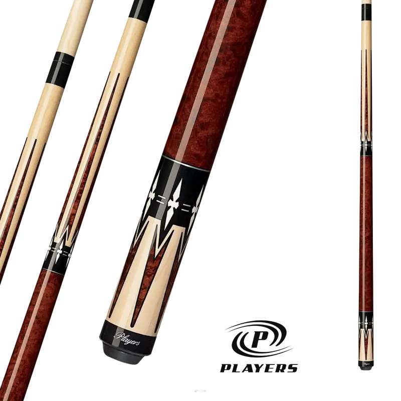 Players Pool Cue Cherry And Natural 19Oz 13Mm 1
