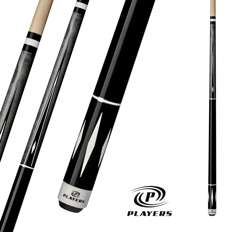 Players Pool Cue Grey And White Diamond 19Oz 13Mm 1