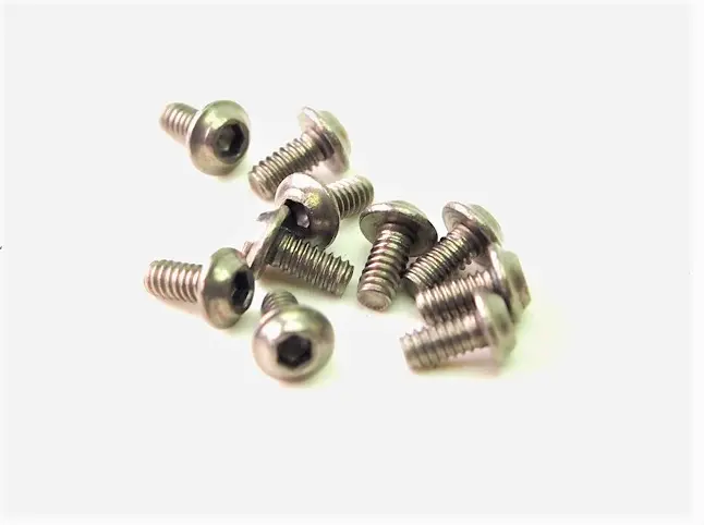 Pn Racing M2x4 Titanium Ufo Head Hex Machine Screw (10Pcs) 1