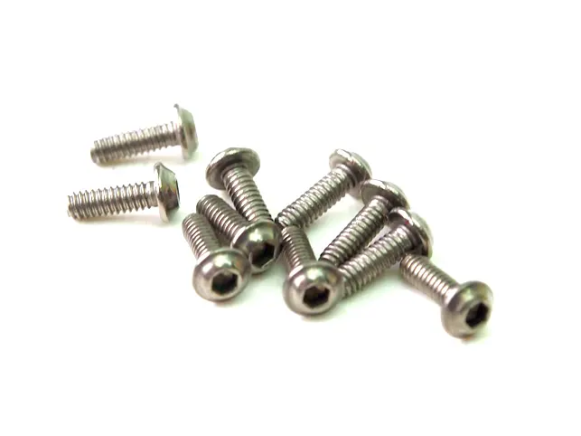 Pn Racing M2x6 Titanium Ufo Head Hex Machine Screw (10Pcs) 1