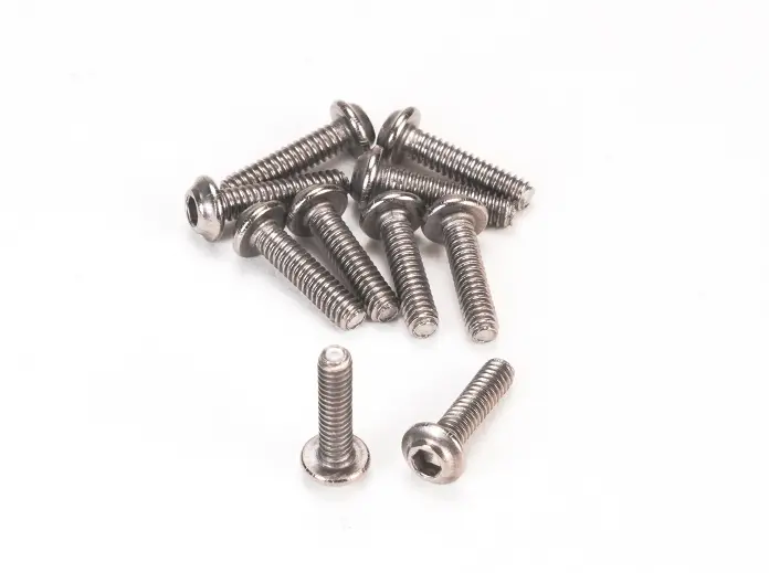 Pn Racing M2x8 Titanium Ufo Head Hex Machine Screw (10Pcs) 1