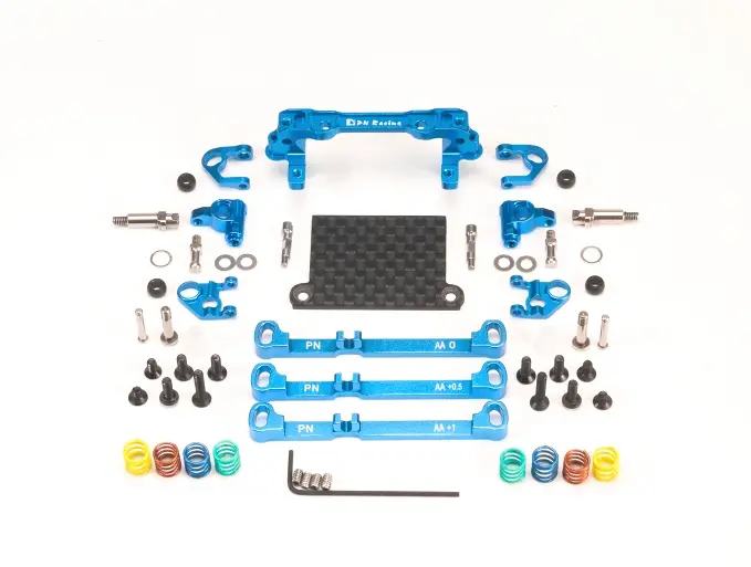 Pn Racing Mini-Z V4 Mr03/Pnr2.5W Double A-Arm Front Suspension (Blue) 1