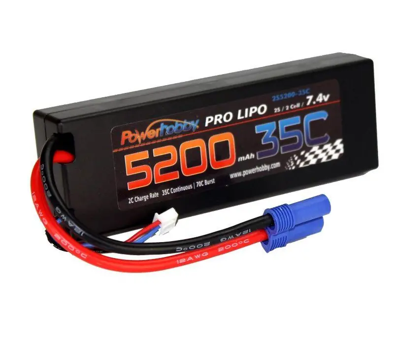 Power Hobby Power Pro 2S 7.4V Lipo Battery, 35C 5200Mah, Ec5, Phb2s520035cec5hcs 1