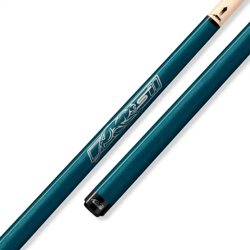 Predator 52" Blue Turquoise Shorty Sport Pool Cue - No Wrap 1