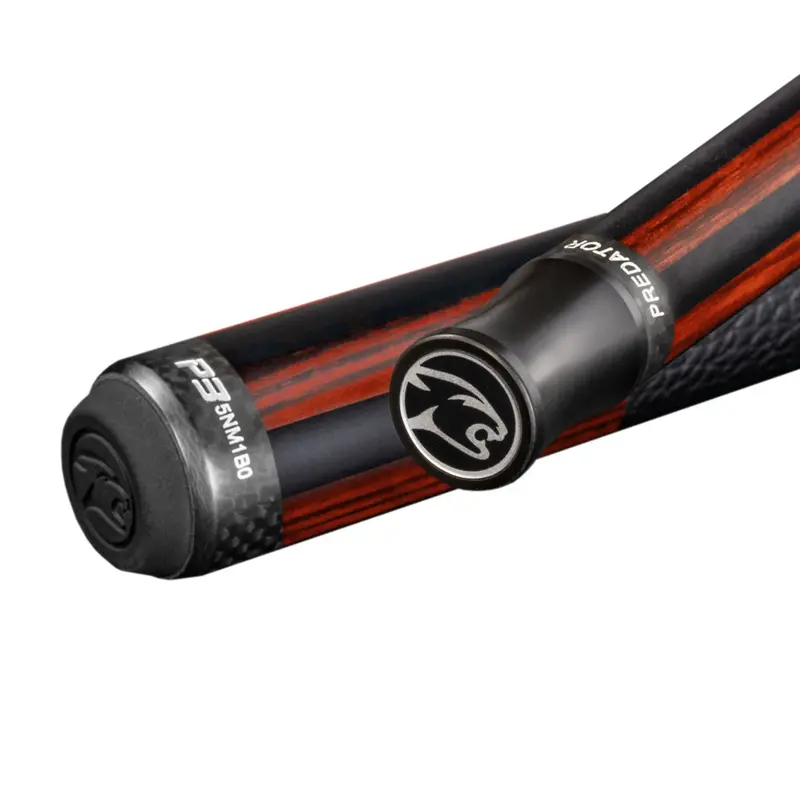 Predator P3 Revo Red Tiger Pool Cue With Luxe Leather Wrap (Shaft Not Included) 2