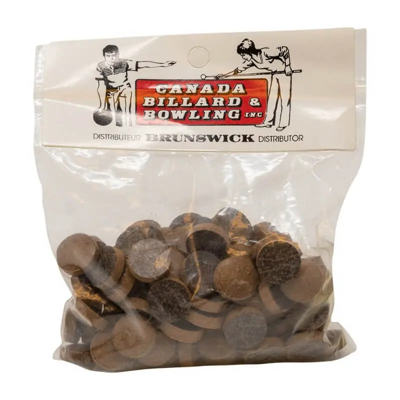 Pro Billiard Hall Leather Tip - Bag Of 100 1