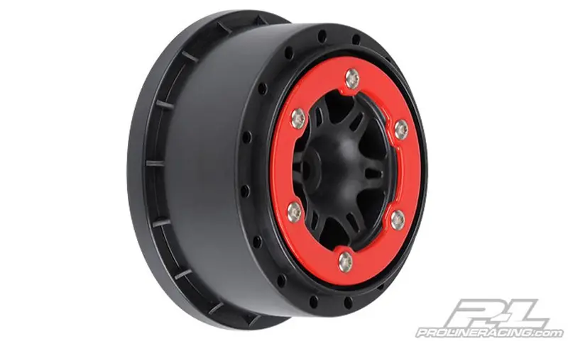 Pro-Line Split Six Bead-Lock Rear Red/Black Wheels, 2715-04 1