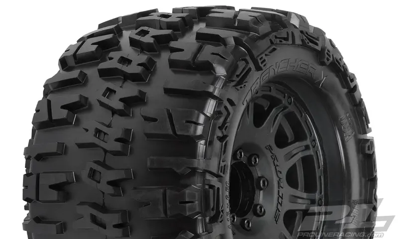 Pro-Line Trencher 3.8" Tires, Raid Black Wheels, 1184-10 1