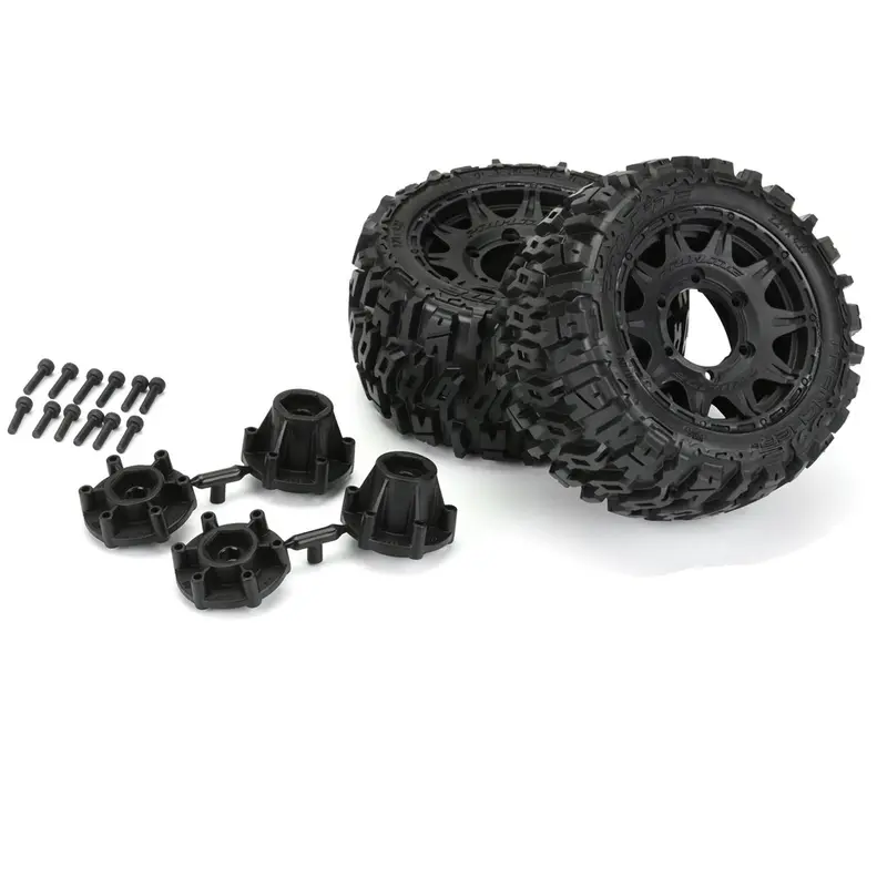 Pro-Line Trencher Lp 2.8" Tires Mtd Raid Black 6X30, 10159-10 1