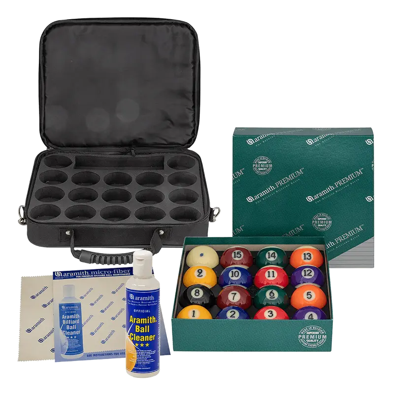 Protective Ball Case With Aramith Premium Ball Set And Cleaning Kit 1