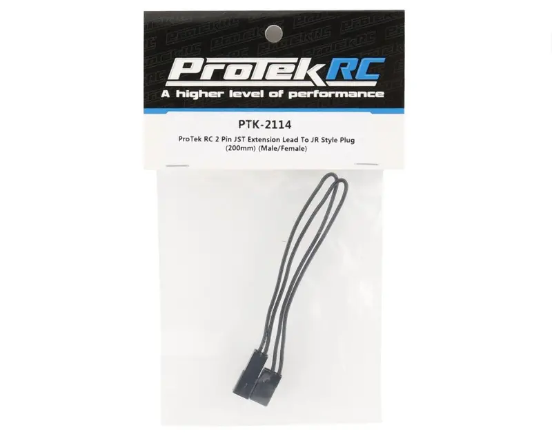 Protek Rc 2 Pin Jst Extension Lead To Jr Servo Style Plug (200Mm) (Male/Female) Ptk-2114 1