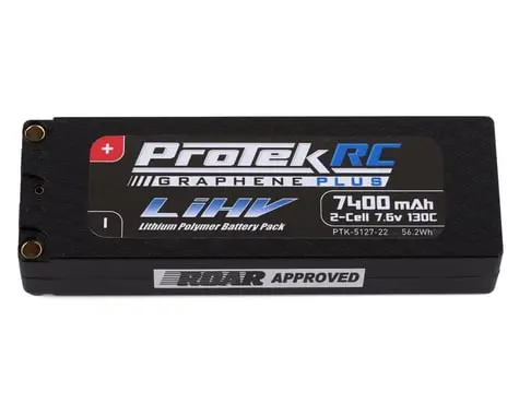 Protek Rc 2S 130C Low Ir Si-Graphene + Hv Lipo Battery (7.6V/7400Mah) W/5Mm Connectors (Roar Approved) Ptk-5127-22 1
