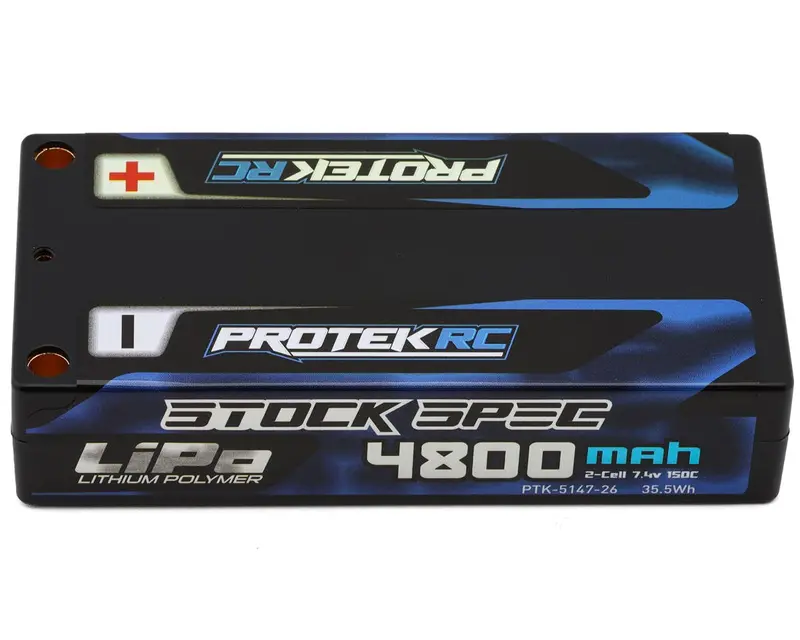 Protek Rc 2S 150C Low Ir Si-G "Stock Spec" Lcg Shorty Lipo Battery (7.4V/4800Mah) (Roar Approved), Ptk-5147-26 1