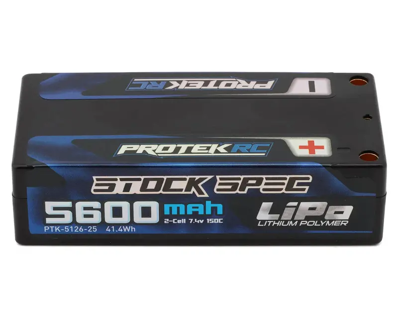 Protek Rc 2S 150C Low Ir Si-Graphene "Stock Spec" Shorty Lipo Battery (7.4V/5600Mah) (Roar Approved), Ptk-5126-25 1