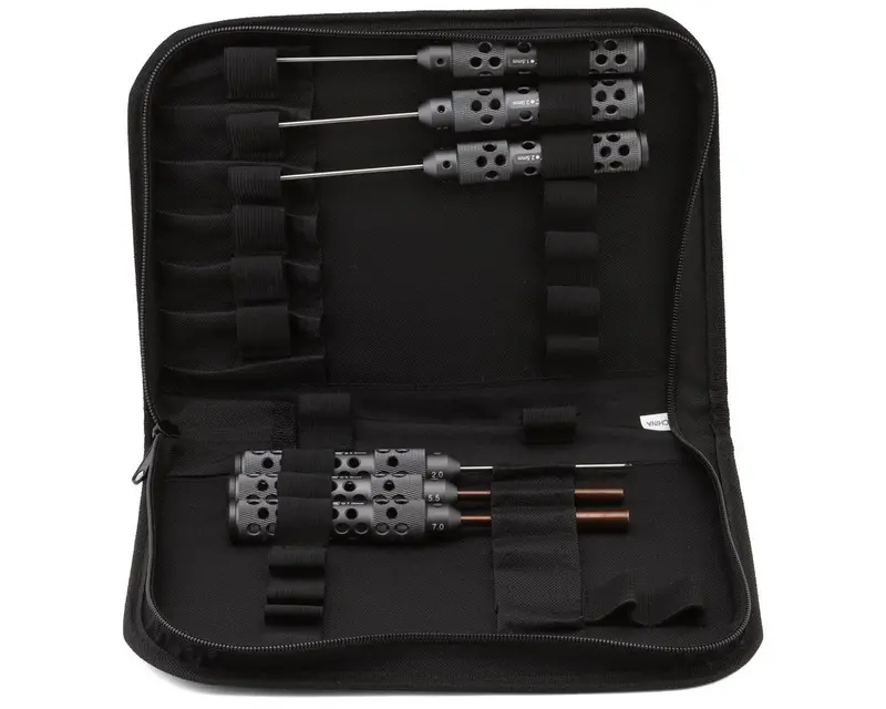 Protek Rc 6-Piece Metric Hex & Nut Driver "Trutorque" 1/10 Surface Tool Set W/Carrying Case, Ptk-8300 1