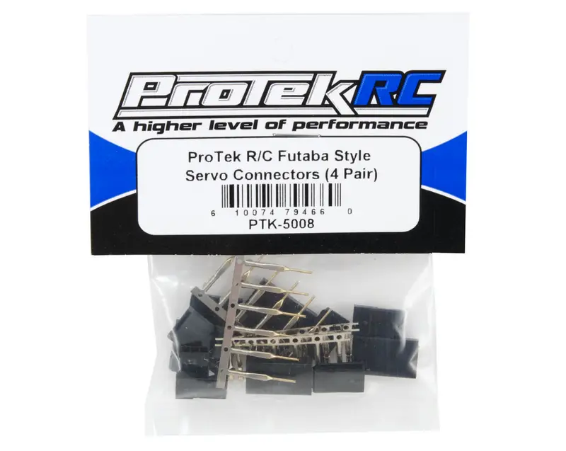 Protek Rc Futaba Style Servo Connectors (4 Pair) Ptk-5008 1