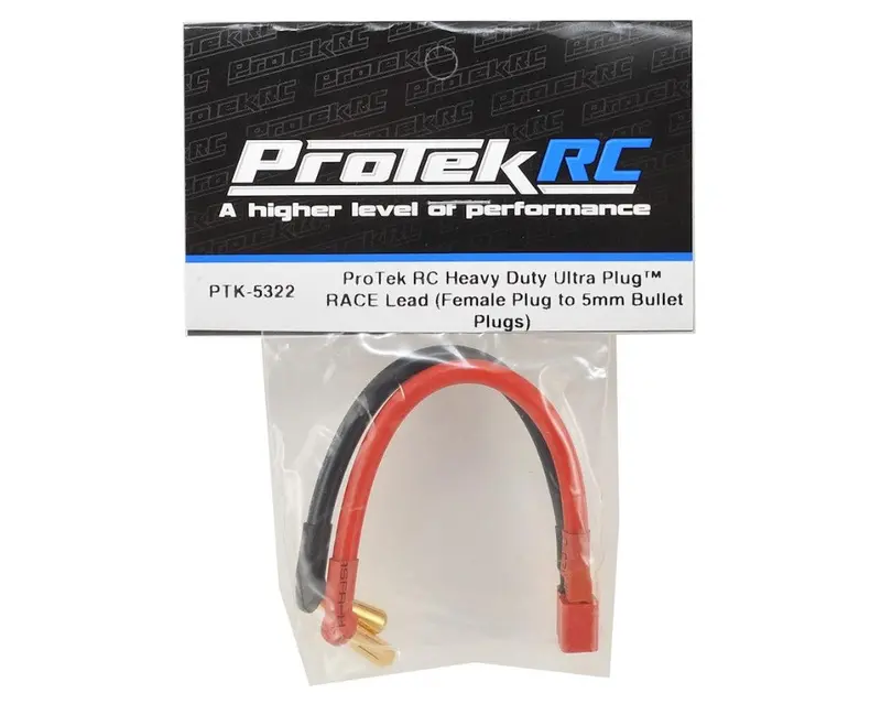 Protek Rc Heavy Duty T-Style Ultra Plug Race Lead (Female Plug To 5Mm Bullet) Ptk-5322 1