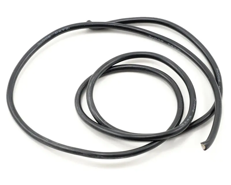 Protek Rc Silicone Hookup Wire (Black) (1 Meter) (12Awg), Ptk-5601 1