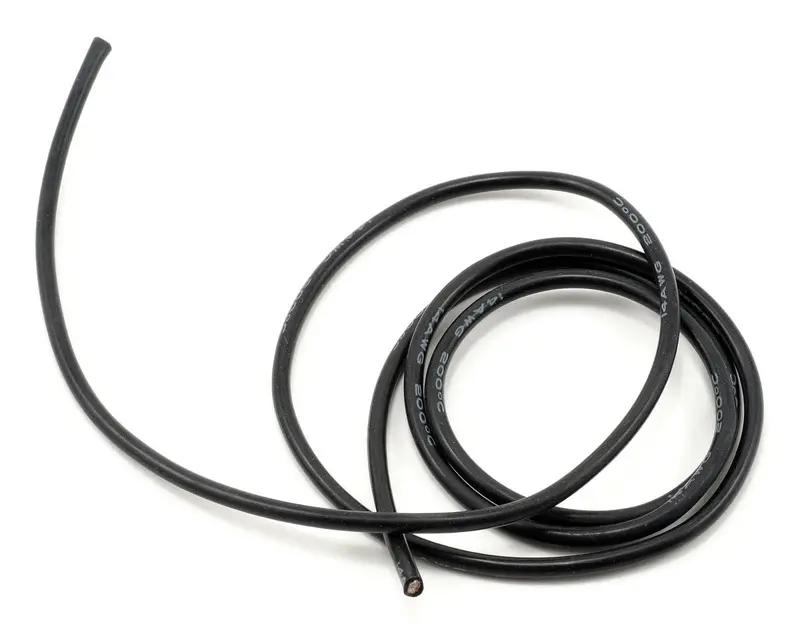 Protek Rc Silicone Hookup Wire (Black) (1 Meter) (14Awg), Ptk-5603 1