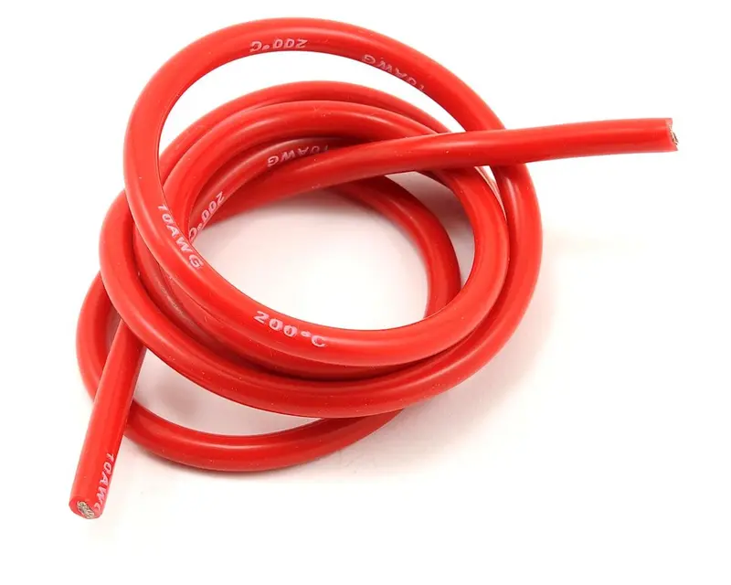 Protek Rc Silicone Hookup Wire (Red) (1 Meter) (10Awg), Ptk-5610 1